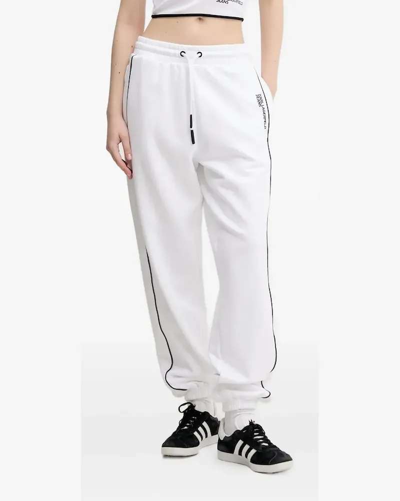 Karl Lagerfeld Jogginghose mit Streifen - Weiß Weiß