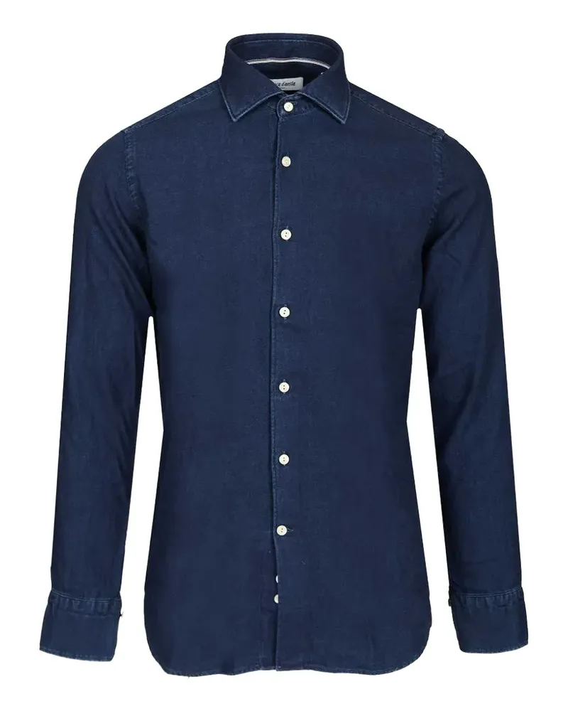 Al Duca D’Aosta 1902 dark-wash cotton shirt - Blau Blau