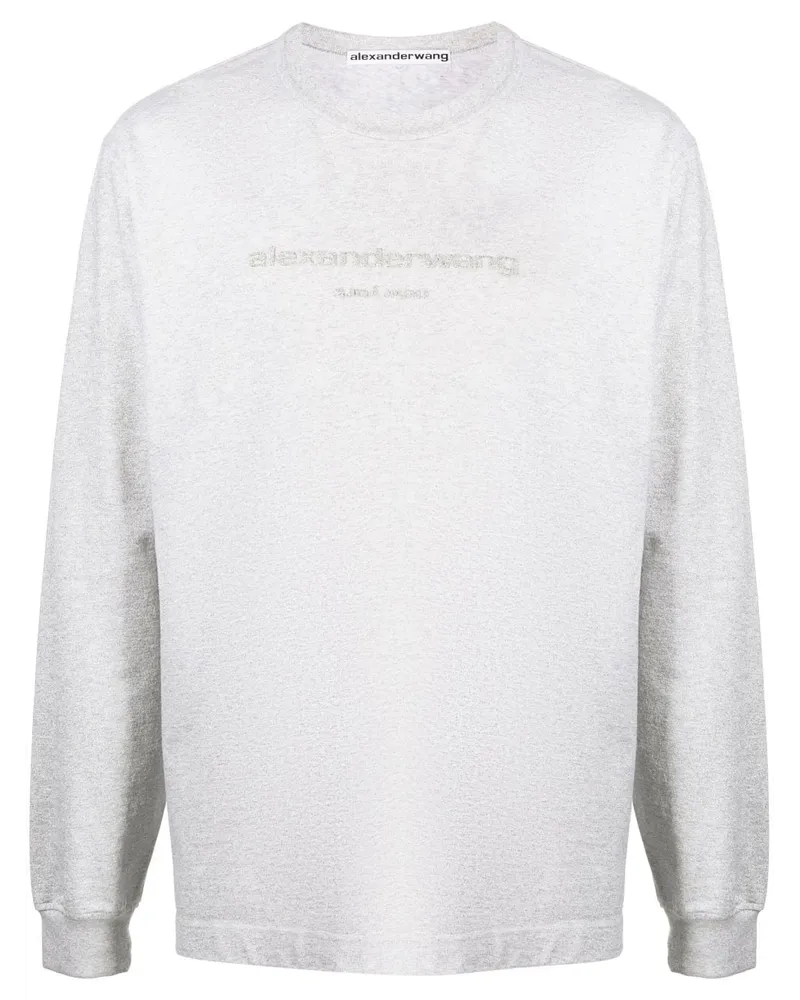 Alexander Wang T-Shirt mit Glitter-Detail Grau