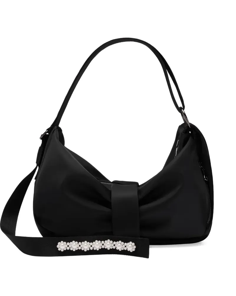 Simone Rocha Schultertasche mit Schleife - Schwarz Schwarz
