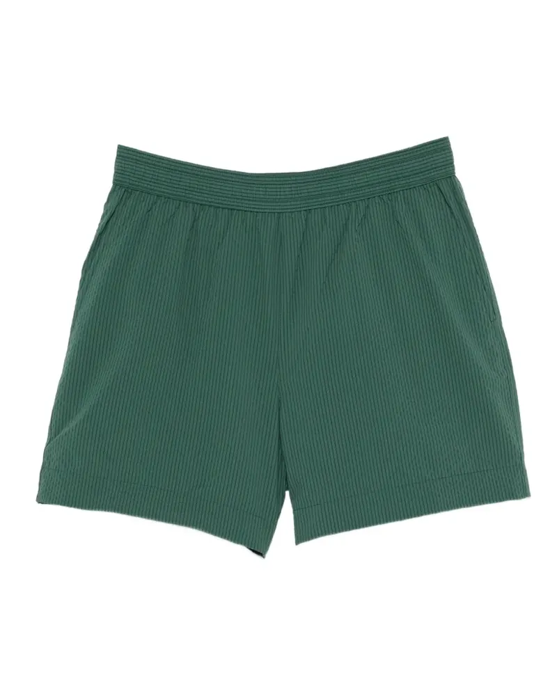Kitsuné seersucker logo-patch swim shorts - Grün Grün