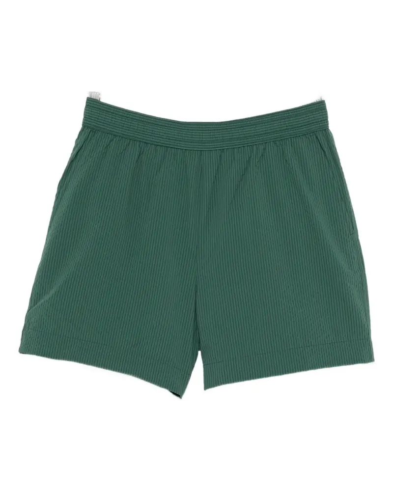Kitsuné seersucker logo-patch swim shorts - Grün Grün