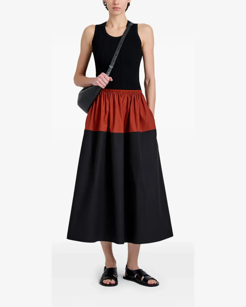 Proenza Schouler Nyla skirt in poplin - Schwarz Schwarz
