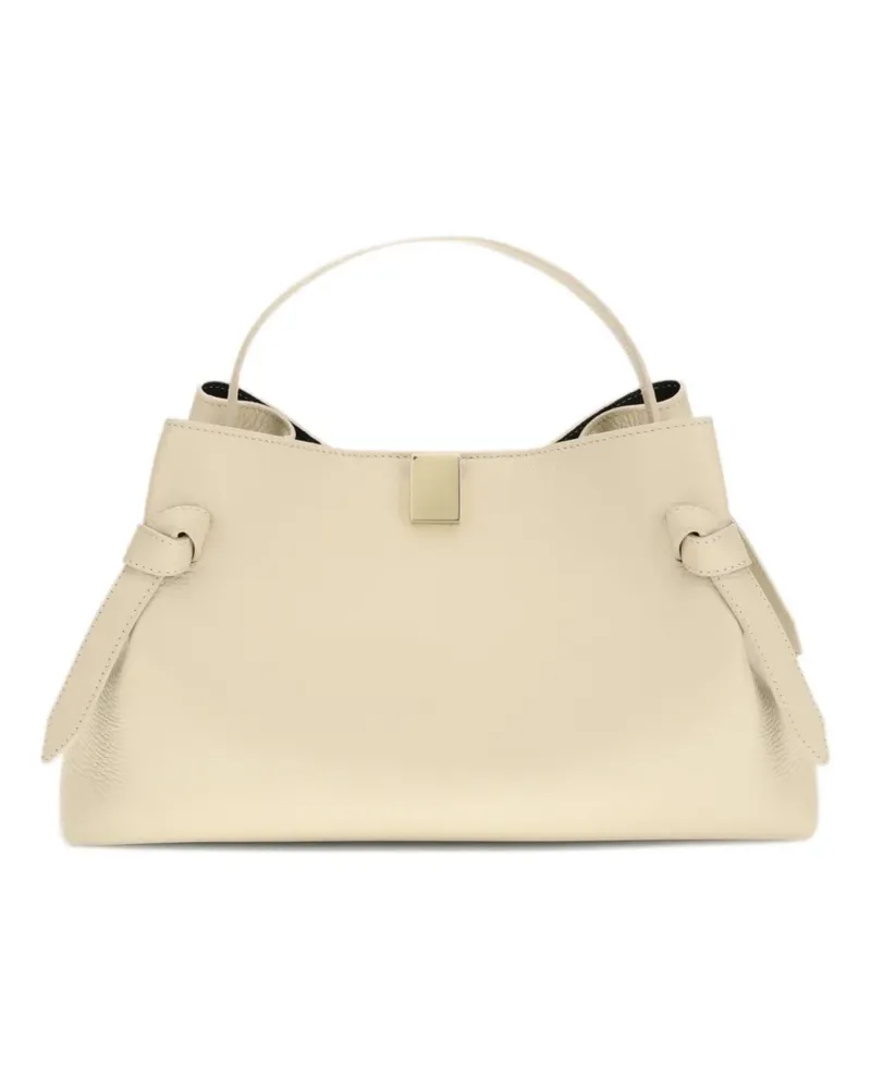 YUZEFI Gyoza pebble-leather tote bag - Nude Nude