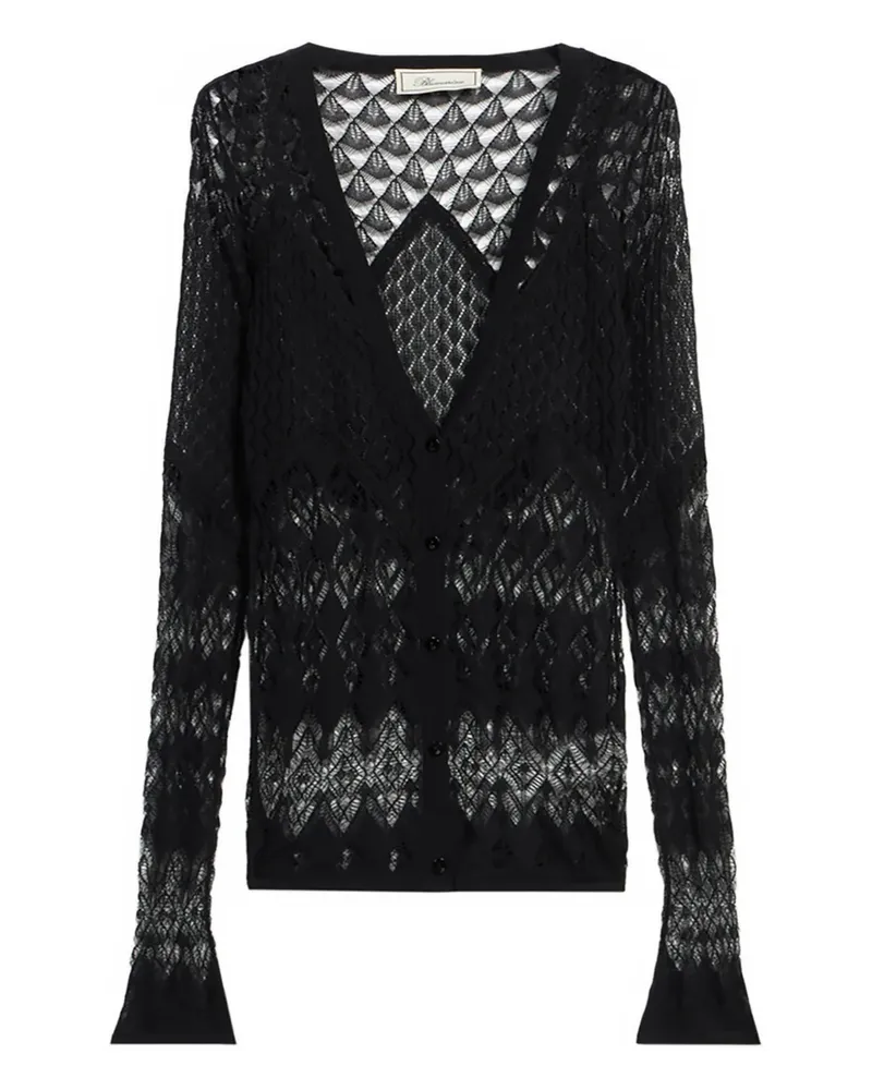 Blumarine V-neck cardigan - Schwarz Schwarz