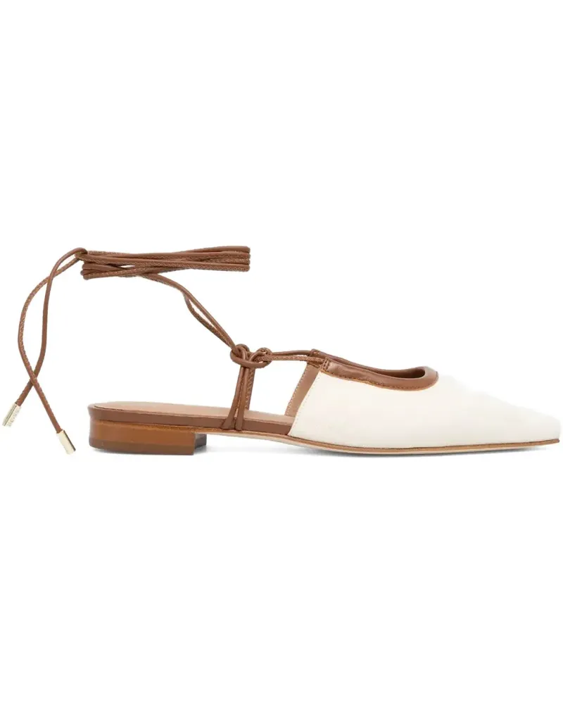 HUGO BOSS Flache Schnürschuhe - Weiß Weiß