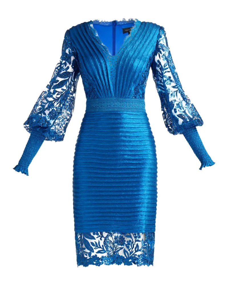 Tadashi Shoji Lovell pleated lace dress - Blau Blau
