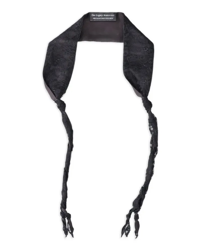 Our Legacy twisted lace tie - Grau Grau