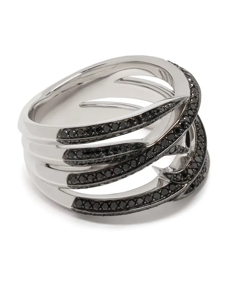Stephen Webster 18kt Thorn Embrace Weißgoldring mit Diamanten - Schwarz Schwarz
