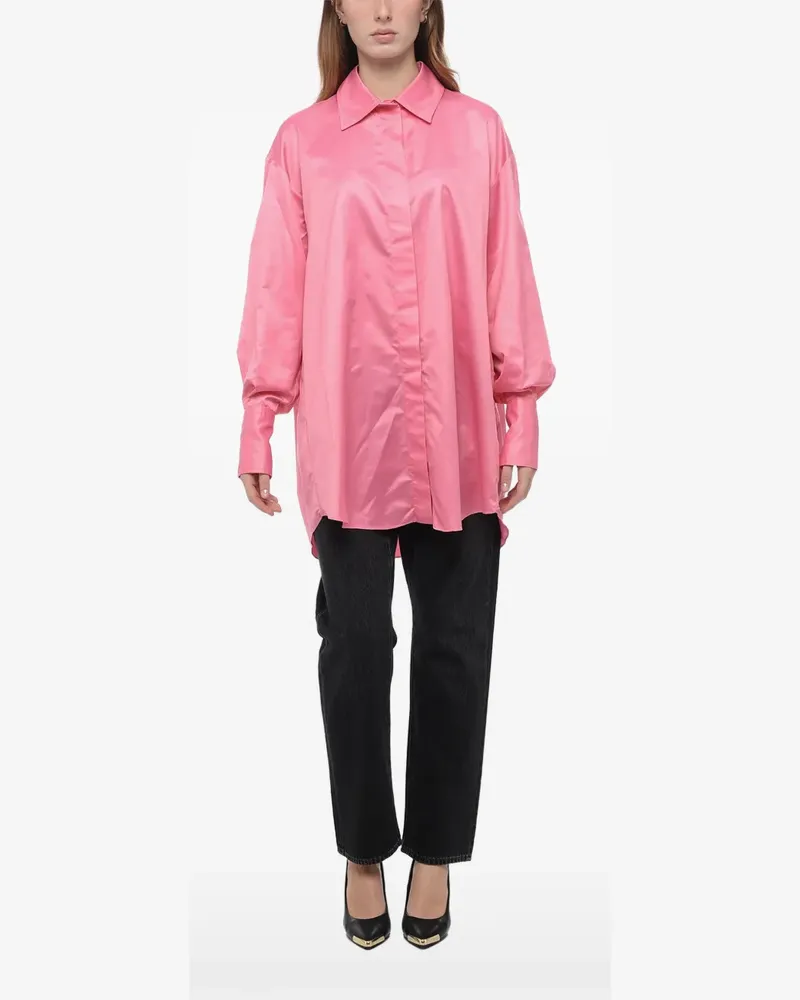 Patou oversized asymmetric shirt - Rosa Rosa