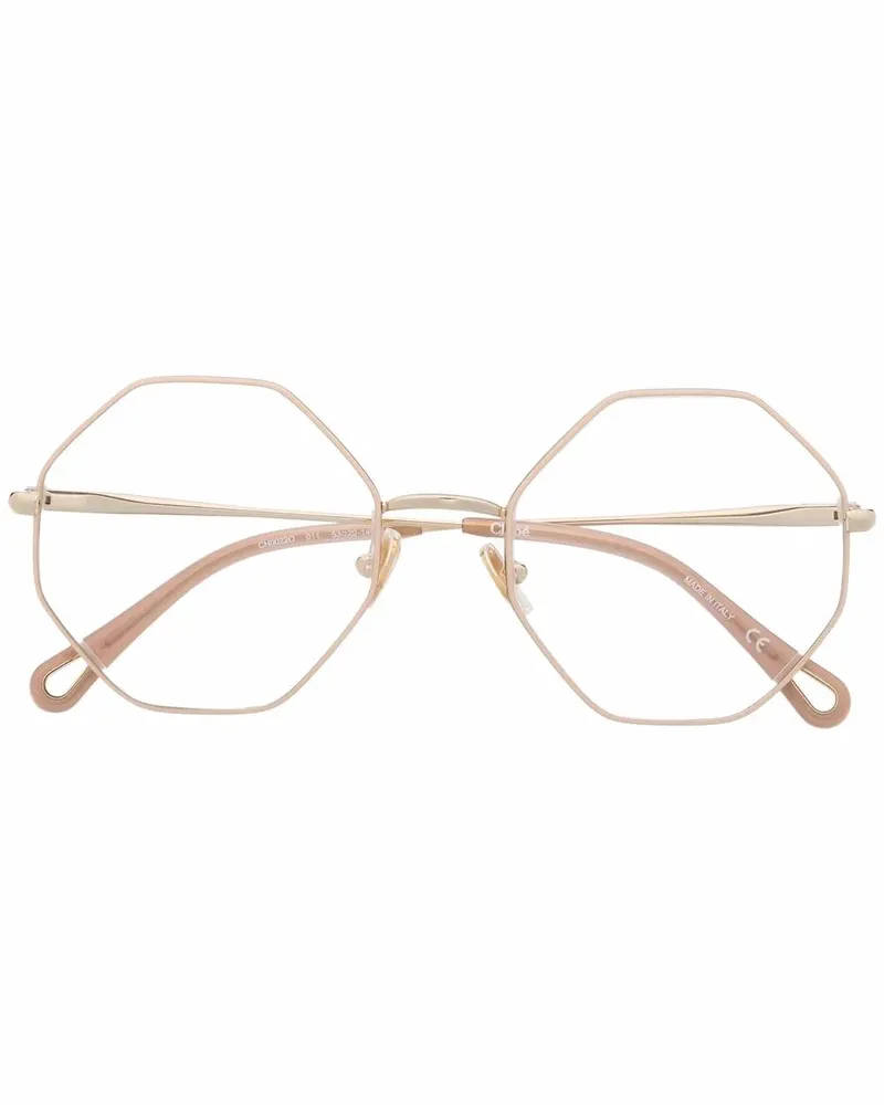 Chloé Brille mit geometrischem Gestell - Gold Gold