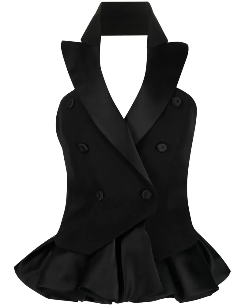 Moschino Ärmelloser Blazer - Schwarz Schwarz