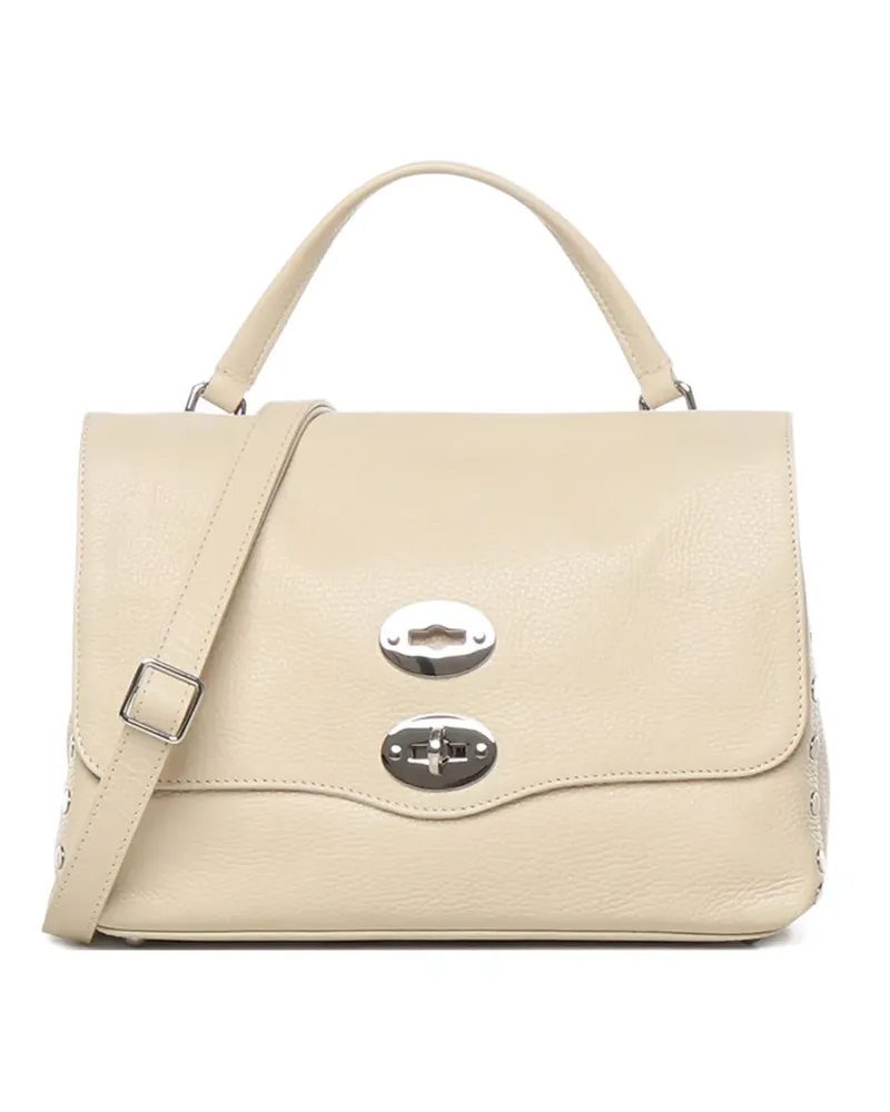 Zanellato Postina Schultertasche mit Nieten - Nude Nude