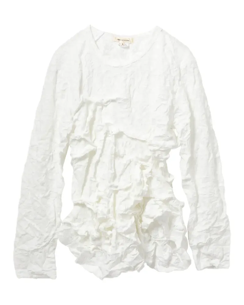 Comme des Garçons ruffled top - Weiß Weiß