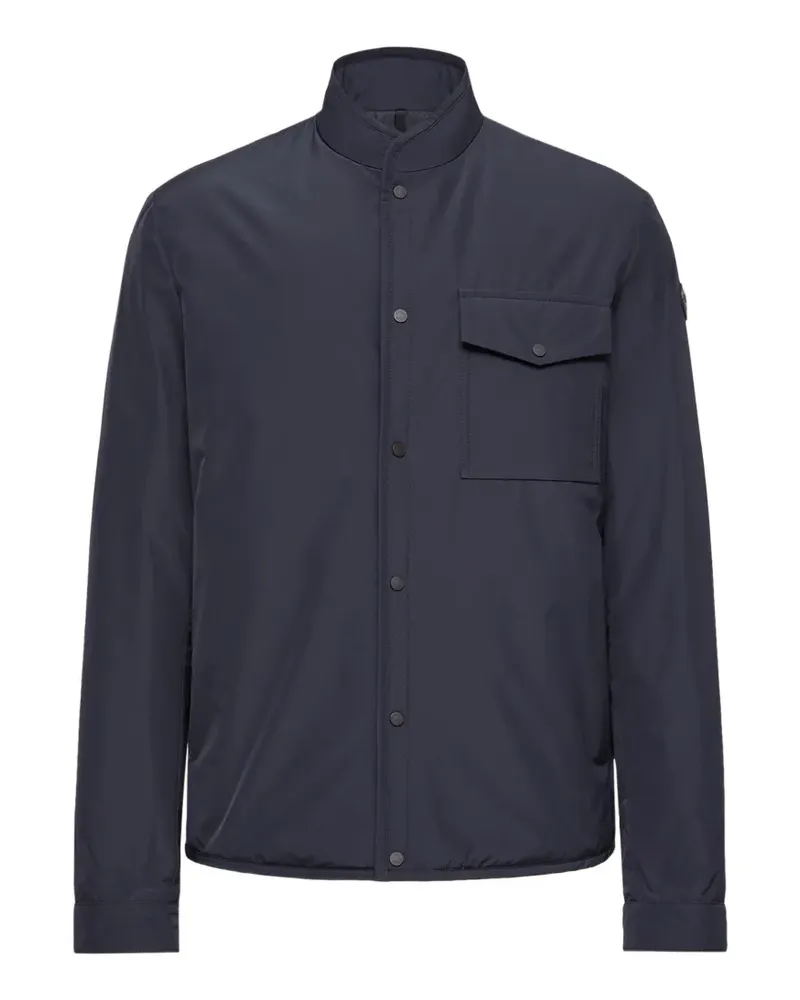 Moncler flap pocket high neck jacket - Blau Blau