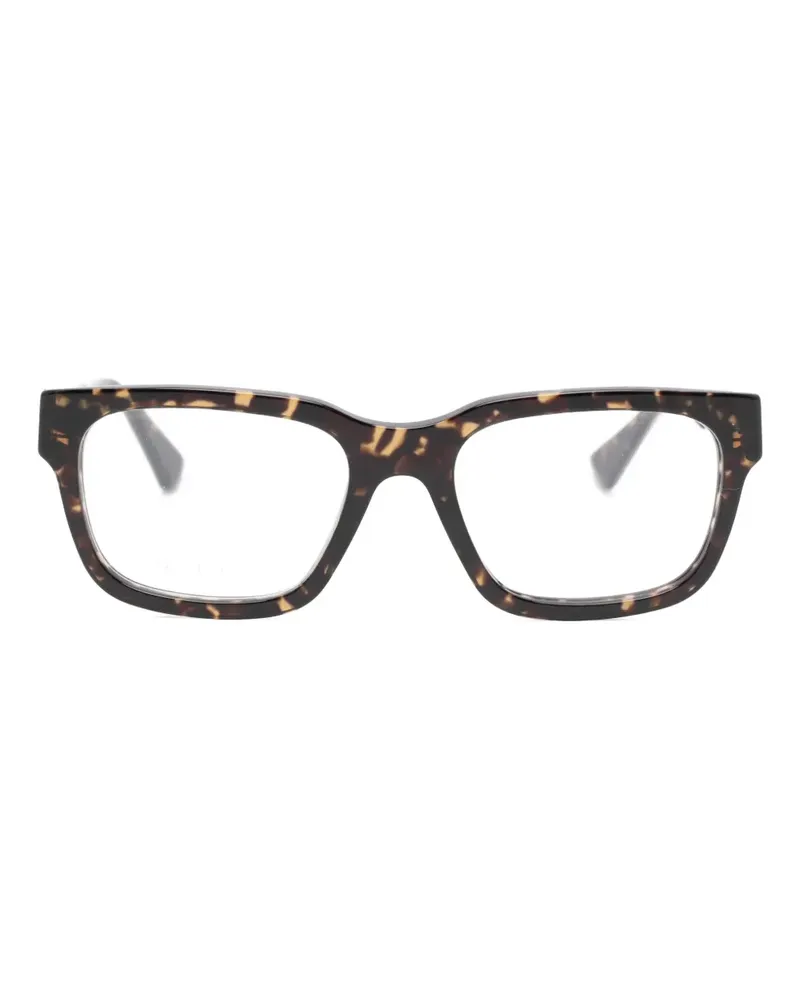 Gucci Brille mit eckigem Gestell - Braun Braun