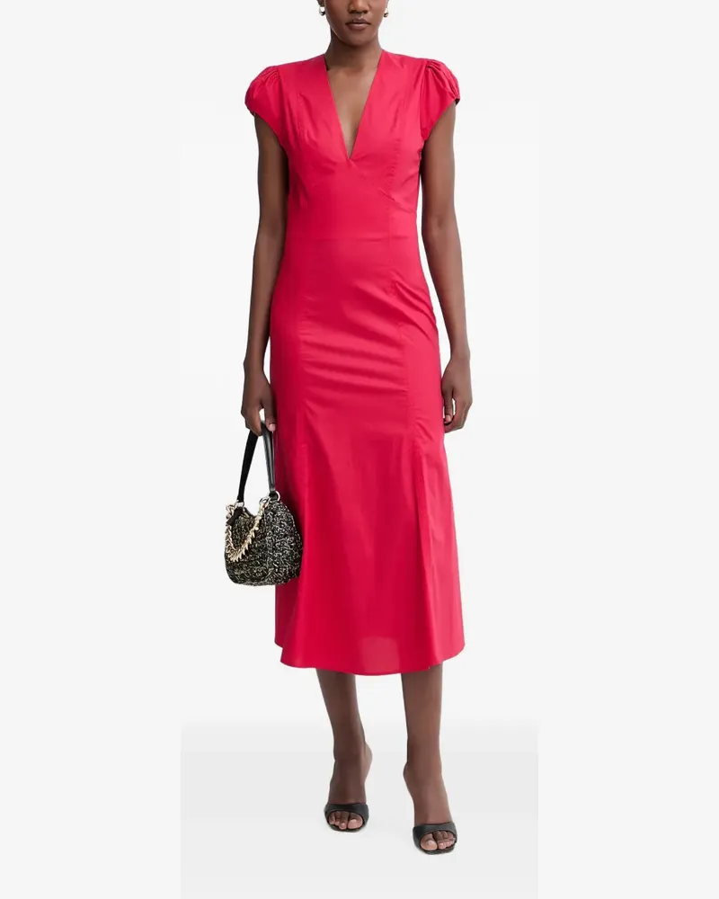 Twin-Set V-neck midi dress - Rot Rot