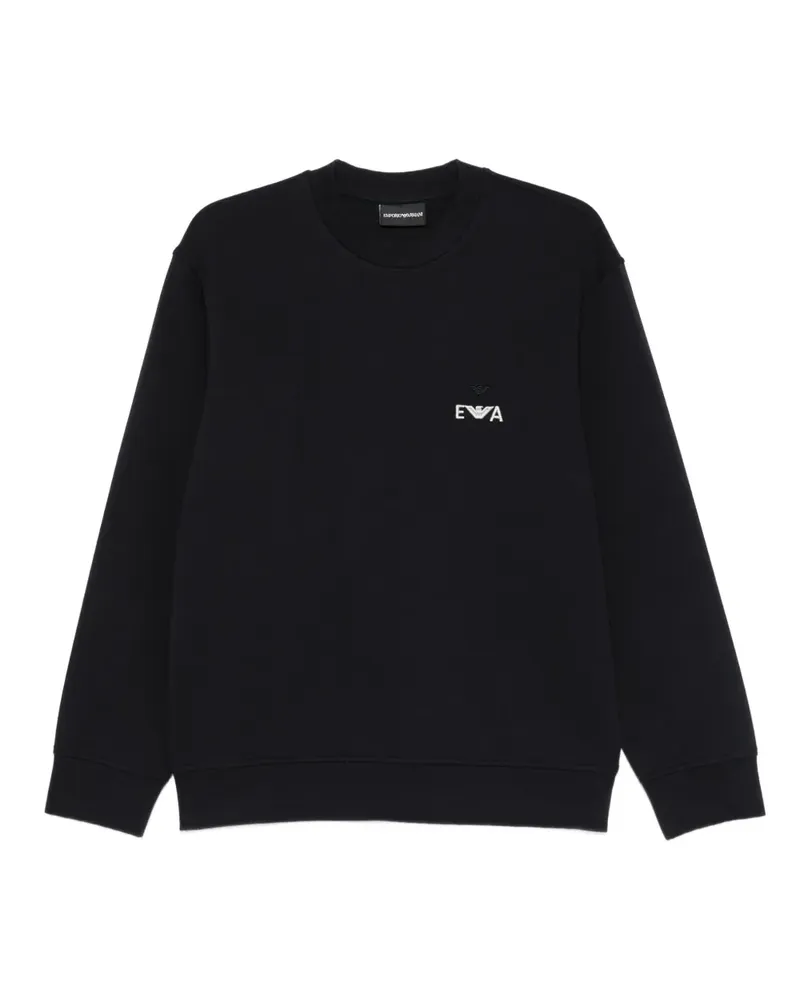 Emporio Armani Sweatshirt mit Logo-Stickerei - Blau Blau