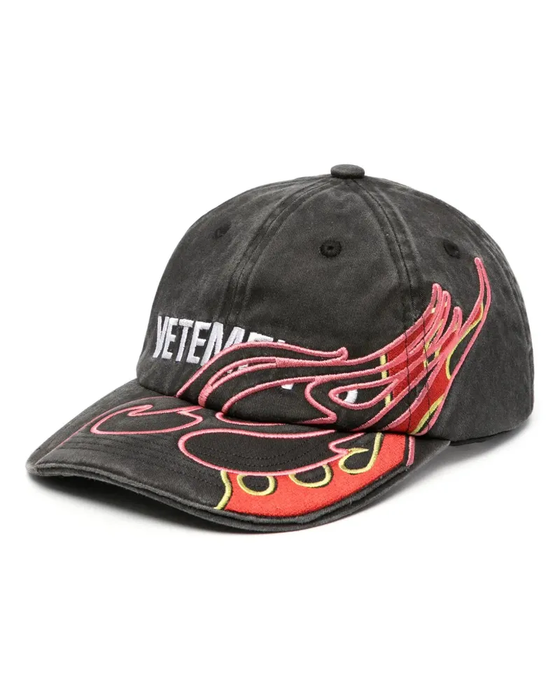 VETEMENTS Baseballkappe mit Logo-Stickerei - Schwarz Schwarz