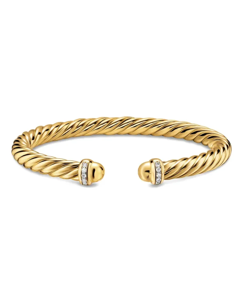 David Yurman 18kt Cablespira® Flex Gelbgoldarmband mit Diamant Gold