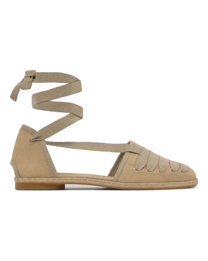 Castañer Glen tie-fastening espadrilles - Nude Nude