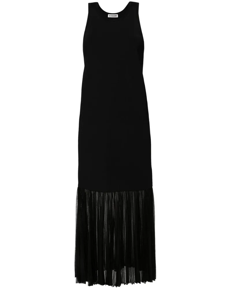 Jil Sander Gestricktes Maxikleid - Schwarz Schwarz