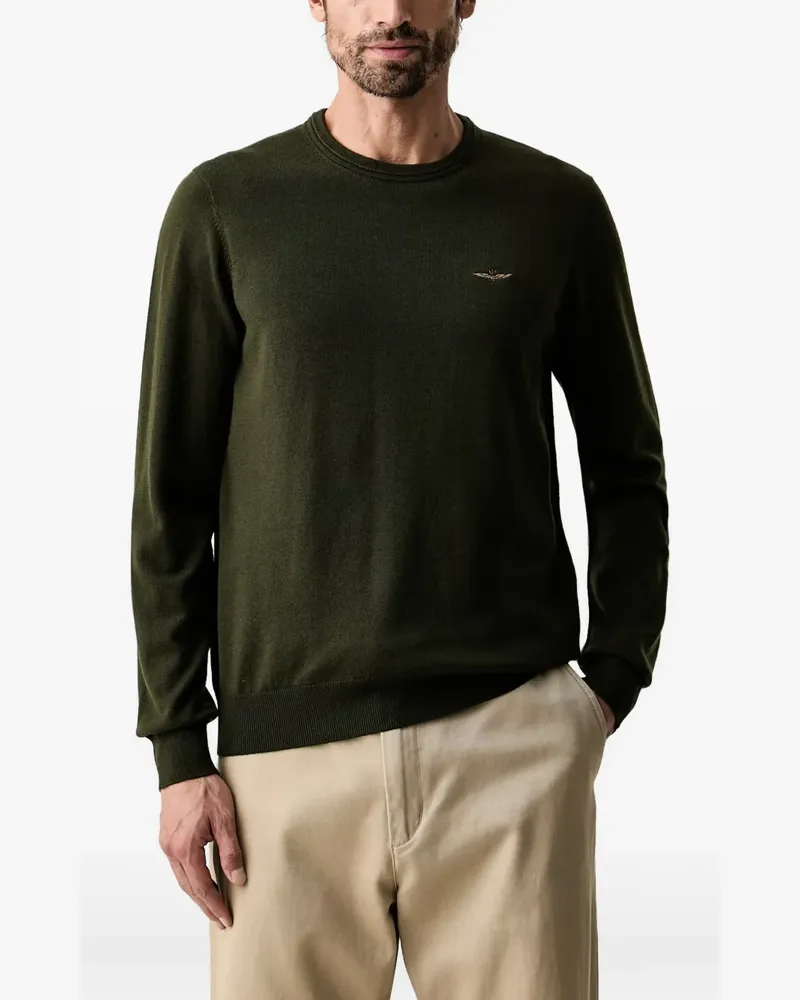 Aeronautica Militare Pullover mit Logo-Stickerei - Grün Grün