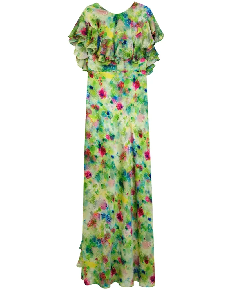 ISOLDA Peacock Maxikleid - Grün Grün