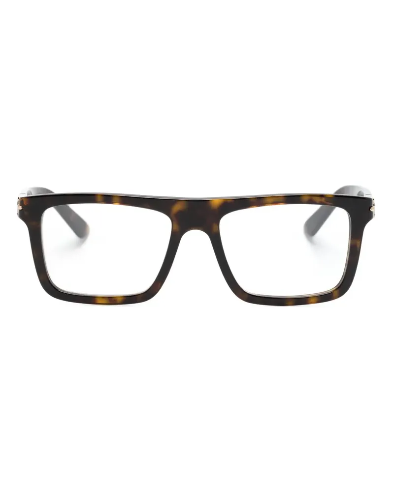 Gucci Brille mit eckigem Gestell - Braun Braun