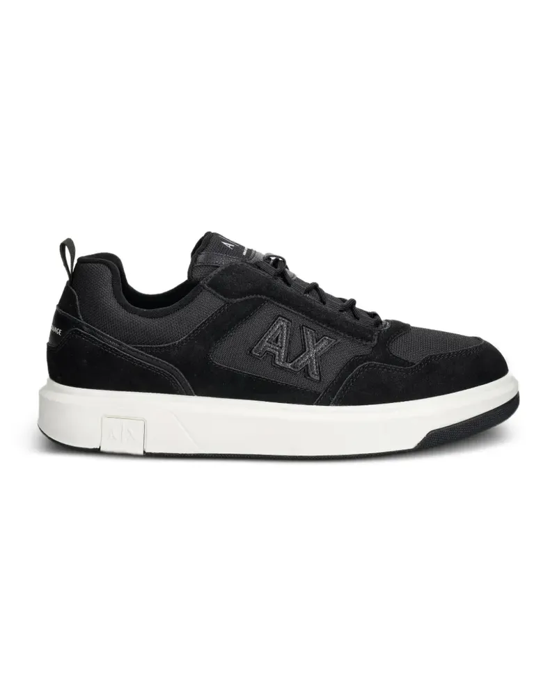 Armani Exchange Sneakers mit Kontrasteinsätzen - Schwarz Schwarz