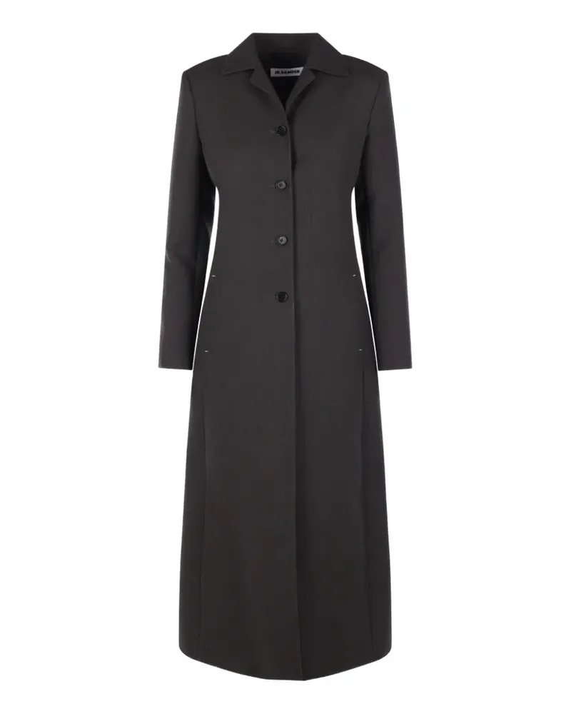 Jil Sander Mantel mit fallendem Revers - Grau Grau