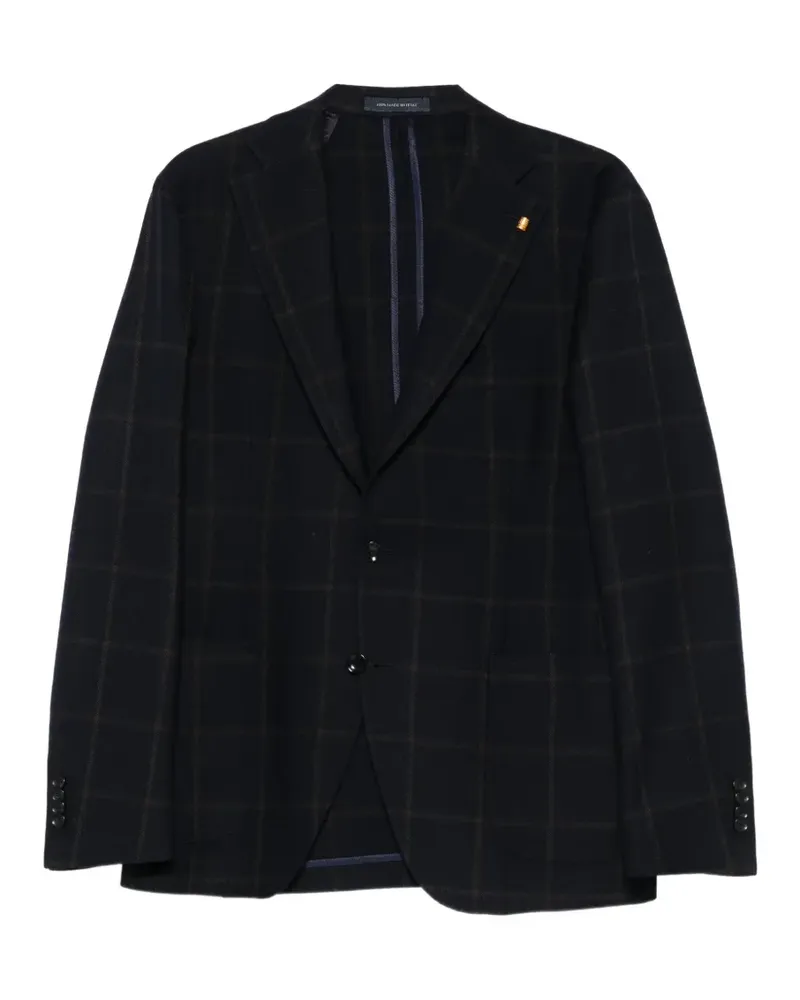 Sartoria Latorre Sakko mit Karomuster - Blau Blau