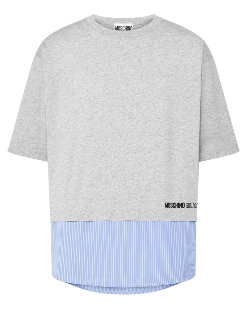 Moschino T-Shirt mit Kontrasteinsatz - Grau Grau
