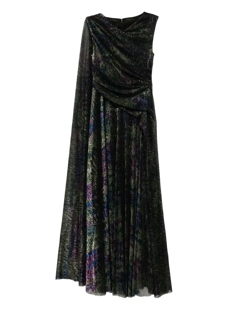 Talbot Runhof Abendkleid im Metallic-Look - Schwarz Schwarz