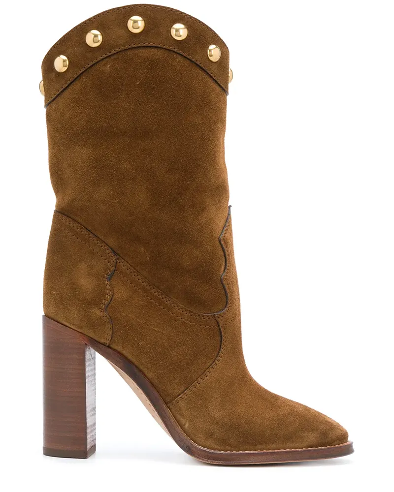 Saint Laurent Kate Stiefel aus Wildleder - Braun Braun
