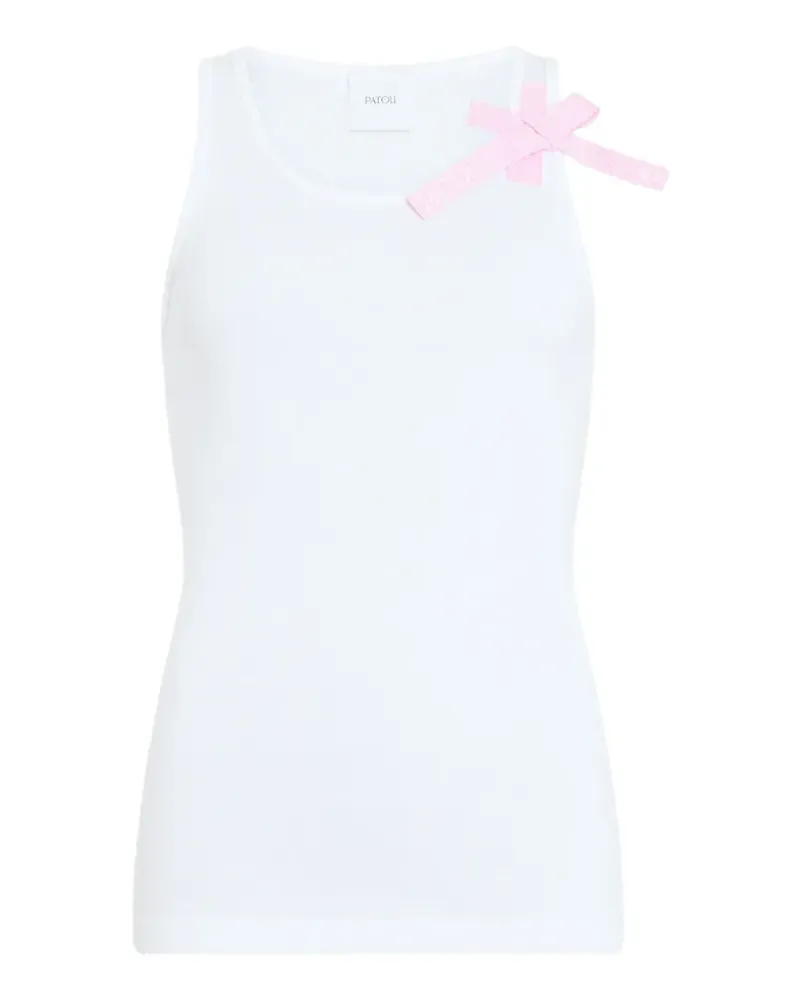 Patou Trägershirt mit Logo-Detail - Weiß Weiß