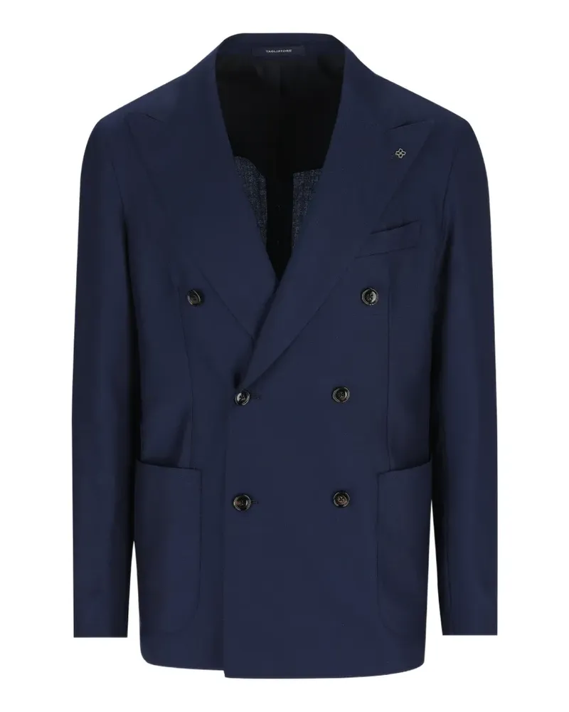 Tagliatore double-breasted peak-lapel jacket - Blau Blau