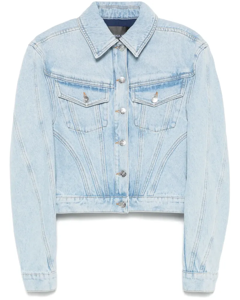 Thierry Mugler Klassische Jeansjacke - Blau Blau