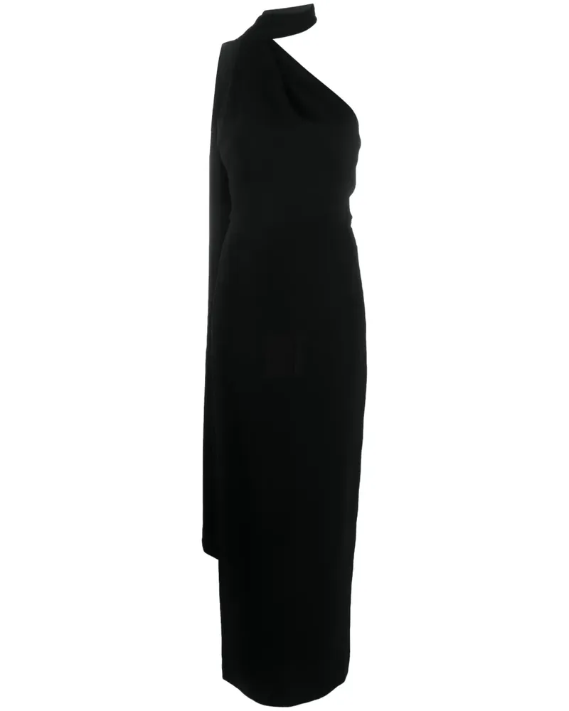 Solace London Asymmetrisches The Demi Maxikleid - Schwarz Schwarz