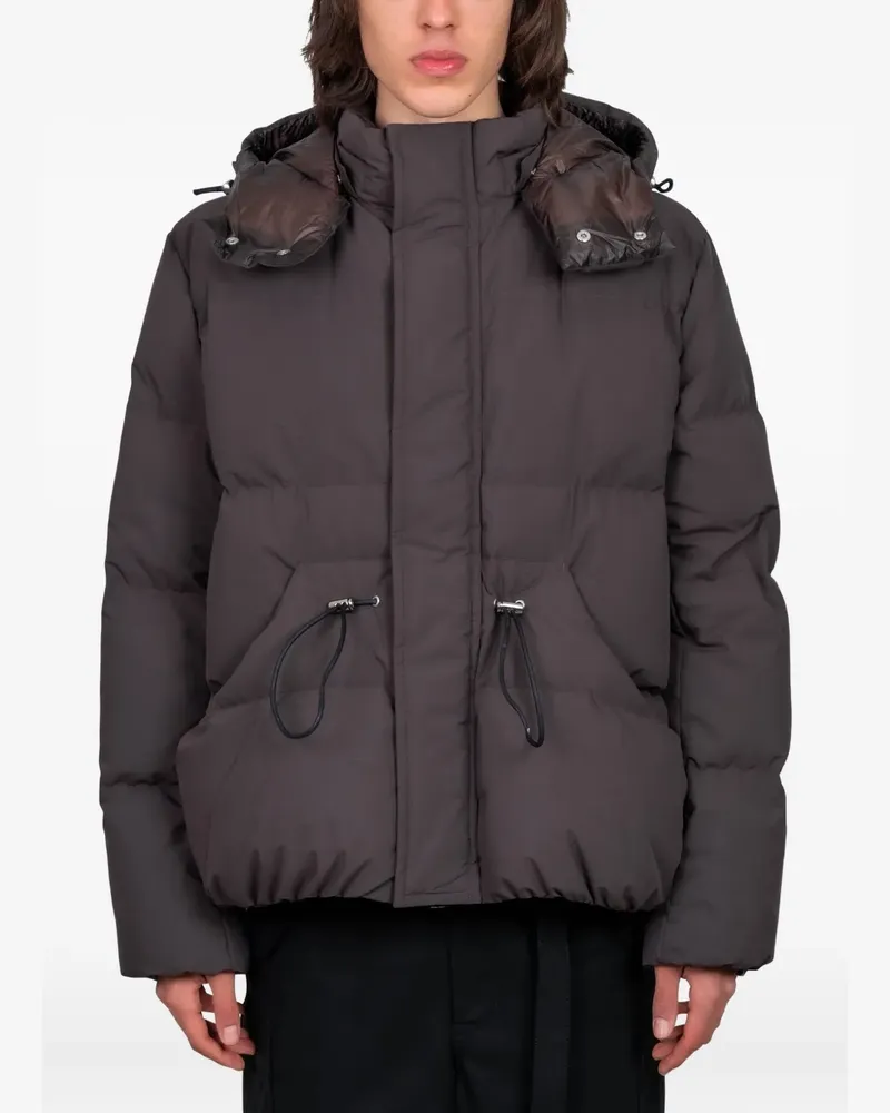 Sacai Gefütterte Kapuzenjacke - Grau Grau