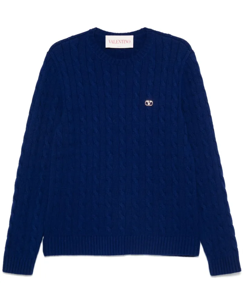 Valentino Garavani Pullover mit Zopfmuster - Blau Blau