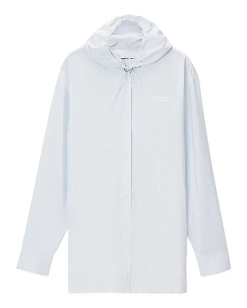 Alexander Wang striped drawstring shirt - Blau Blau