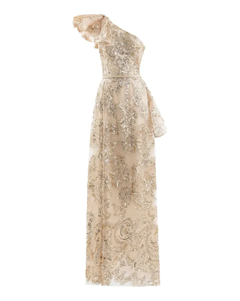 Saiid Kobeisy crystal-embroidered maxi dress - Nude Nude