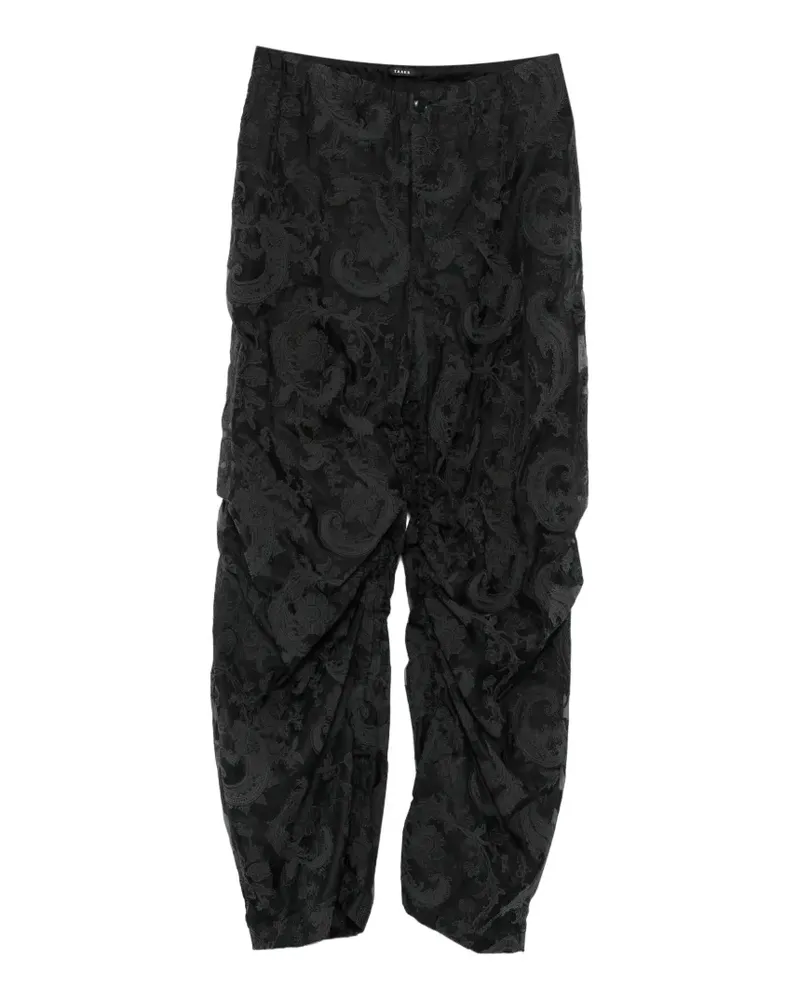 TAAKK paisley-jacquard trousers - Schwarz Schwarz