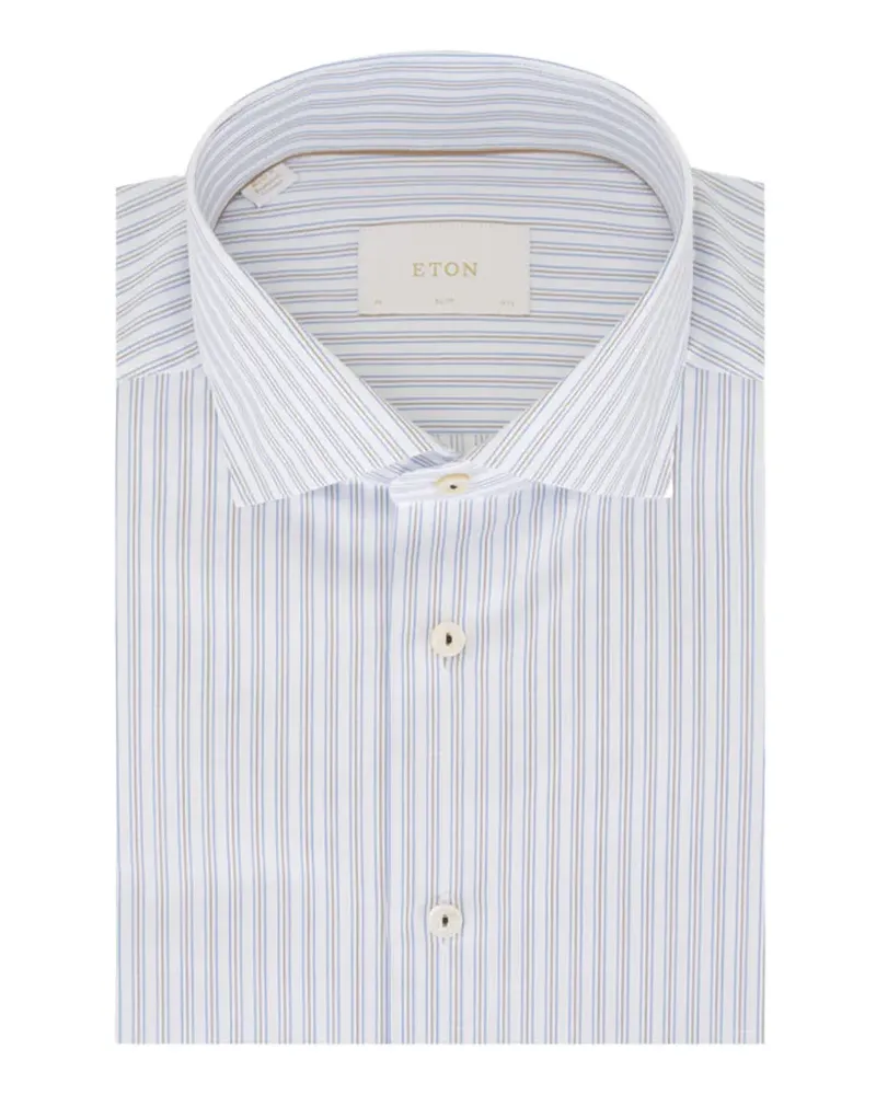 Eton striped shirt - Weiß Weiß