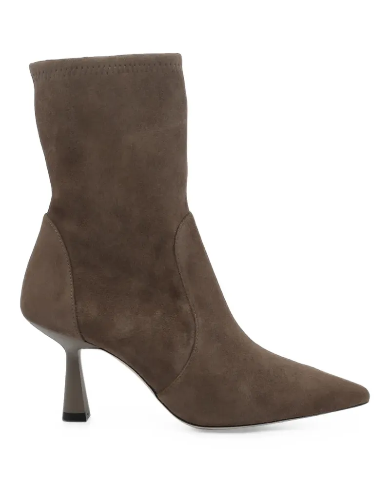 Stuart Weitzman pointed-toe suede ankle boots - Grau Grau