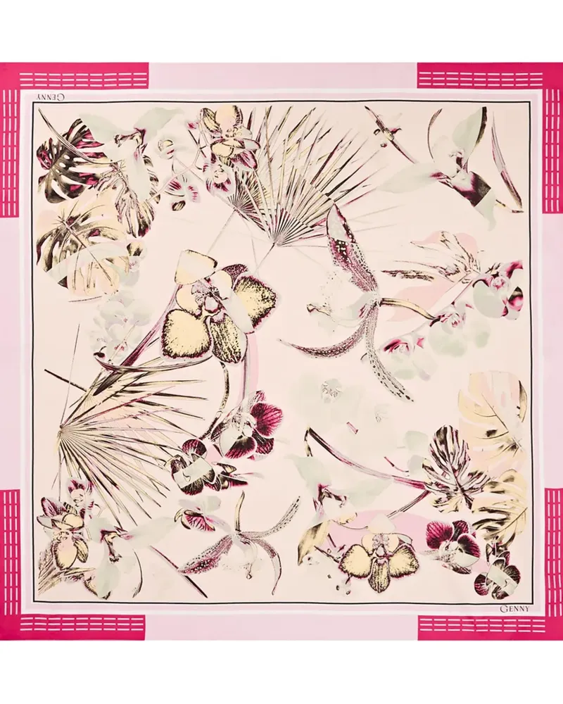 Genny Schal mit abstraktem Muster - Rosa Rosa