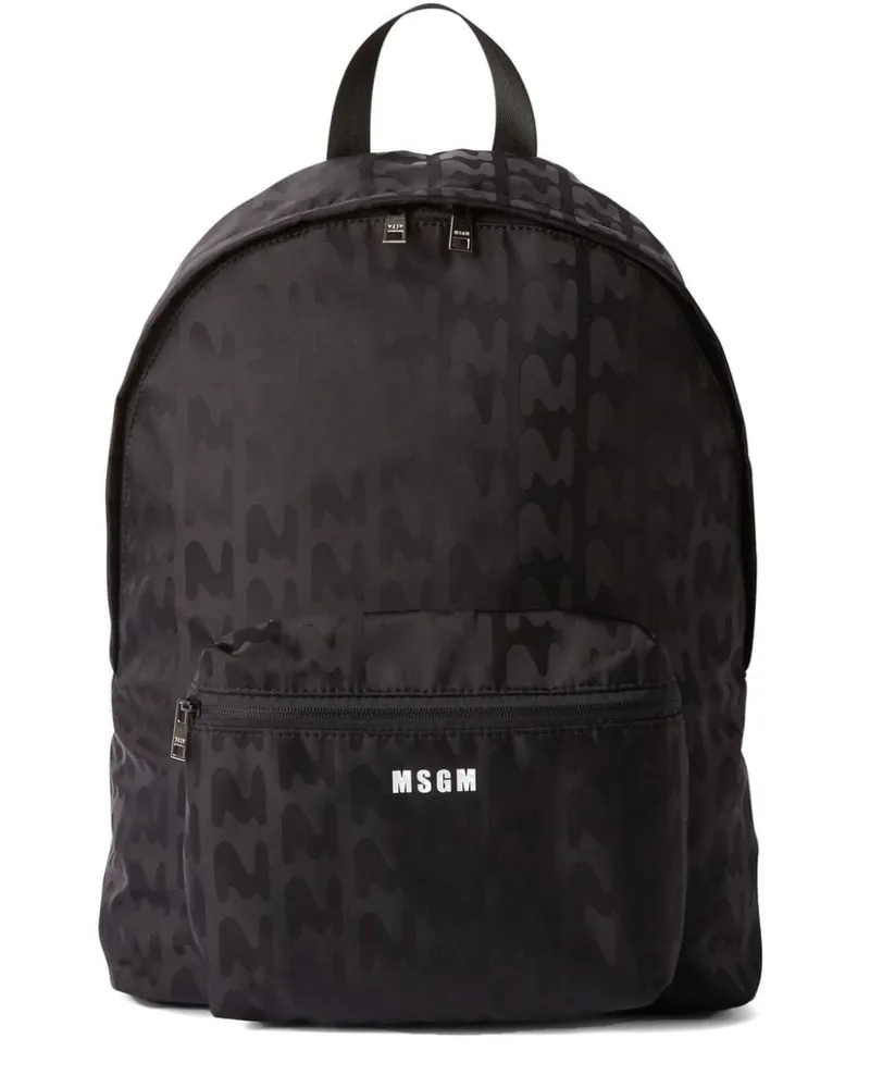 MSGM Rucksack mit Logo-Print Schwarz