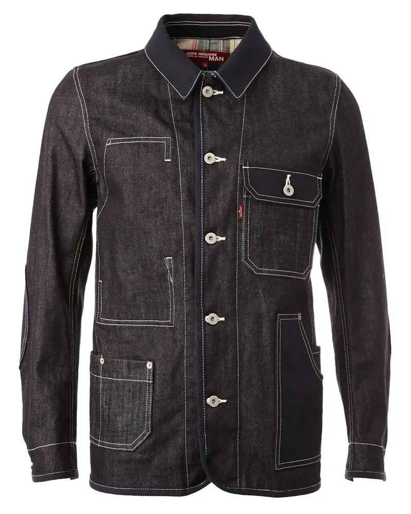 Junya Watanabe Jeansjacke mit Ziernähten - Blau Blau