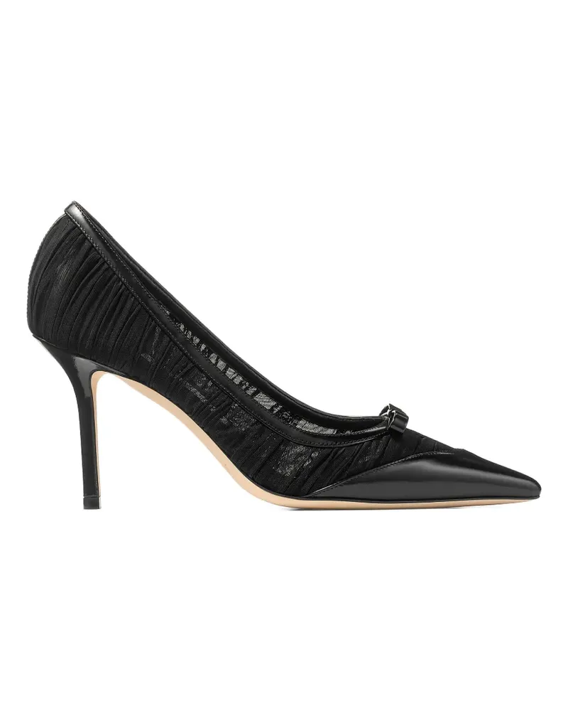 Jimmy Choo Love bow pointed leather pumps - Schwarz Schwarz